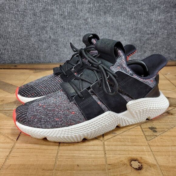 Adidas Prophere Athletic Shoes Sneakers Men's SZ 10.5 Primeknit Black Red CQ3022 - Picture 2 of 11